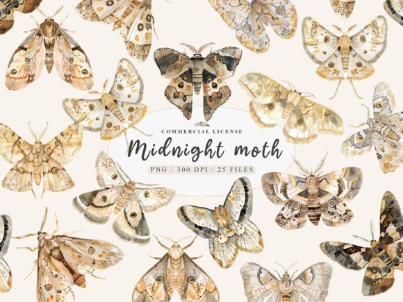 Download Lunar Moth Png, Midnight Moths Clipart, - Moth Collection