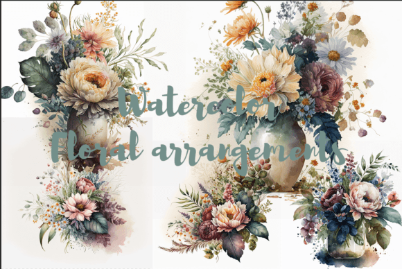 Download Watercolor Floral Arrangements - Floral arrangements Collection