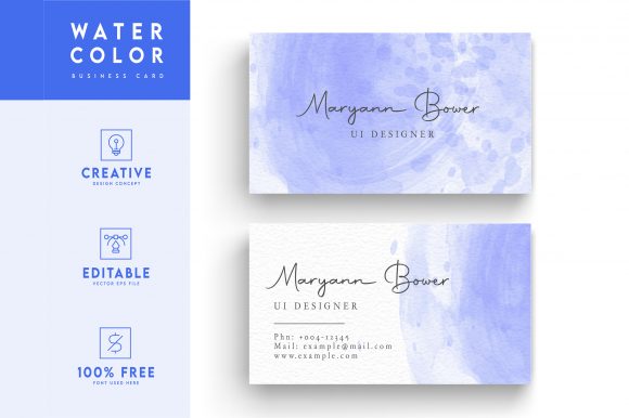 Download Watercolor Graphic Template - Id Card - Graphic template Collection
